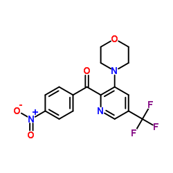 [3-(4-Morpholinyl)-5-(trifluoromethyl)-2-pyridinyl](4-nitrophenyl)methanone Structure