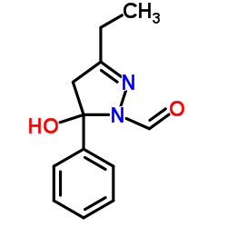 1-Formyl-3-ethyl-5-phenyl-5-hydroxy-2-pyrazoline结构式