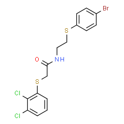 N-(2-[(4-BROMOPHENYL)SULFANYL]ETHYL)-2-[(2,3-DICHLOROPHENYL)SULFANYL]ACETAMIDE structure