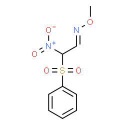 2-NITRO-2-(PHENYLSULFONYL)ACETALDEHYDE O-METHYLOXIME Structure