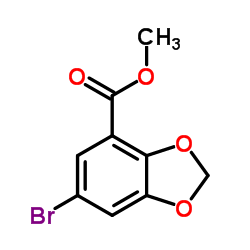 6-溴苯并[d][1,3]二氧代-4-羧酸甲酯结构式