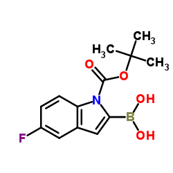 N-叔丁氧羰基-5-氟吲哚-2-硼酸图片