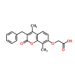 [(3-Benzyl-4,8-dimethyl-2-oxo-2H-chromen-7-yl)-oxy]acetic acid Structure