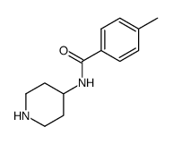 4-methyl-N-piperidin-4-ylbenzamide结构式