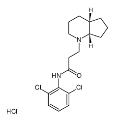N-(2,6-Dichloro-phenyl)-3-(4aS,7aS)-octahydro-[1]pyrindin-1-yl-propionamide; hydrochloride结构式