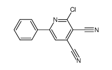 2-chloro-6-phenylpyridine-3,4-dicarbonitrile结构式