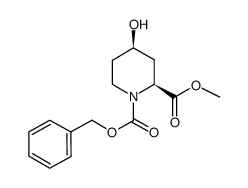Cbz-(2S, 4R)-4-Hydroxy-Piperidine-2-Carboxylic Acid Methyl Ester结构式