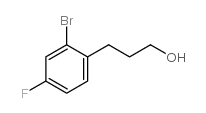3-(2-bromo-4-fluorophenyl)propan-1-ol结构式