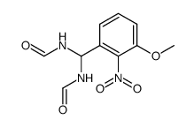 N,N'-(3-methoxy-2-nitro-benzylidene)-bis-formamide结构式
