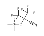 3,3,3-trifluoro-2-(trifluoromethyl)-2-trimethylsilyloxypropanenitrile结构式