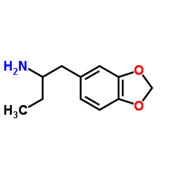 1-(3,4-亚甲二氧基苯基)-2-丁胺结构式