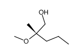 (2S)-2-methoxy-2-methyl-pent-1-ol结构式