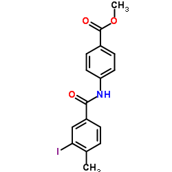 Methyl 4-[(3-iodo-4-methylbenzoyl)amino]benzoate结构式