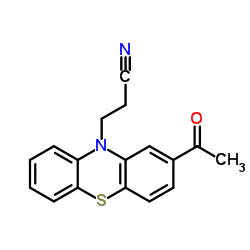 2-Acetyl-10H-phenothiazine-10-propanenitrile Structure