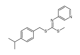 Methyl (4-(1-methylethyl)phenyl)methyl-3-pyridinylcarbonimidodithioate structure