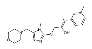 2-[[4-methyl-5-(morpholin-4-ylmethyl)-1,2,4-triazol-3-yl]sulfanyl]-N-(3-methylphenyl)acetamide Structure