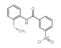 N-(2-methylsulfanylphenyl)-3-nitro-benzamide结构式