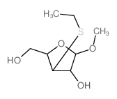 4-ethylsulfanyl-5-(hydroxymethyl)-2-methoxy-oxolan-3-ol结构式
