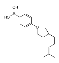 [4-[(3S)-3,7-dimethyloct-6-enoxy]phenyl]boronic acid Structure