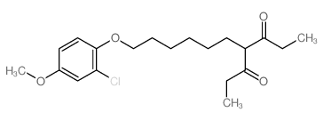 3,5-Heptanedione,4-[6-(2-chloro-4-methoxyphenoxy)hexyl]- structure