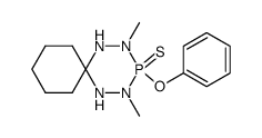 2,4-dimethyl-3-phenoxy-1,2,4,5-tetraaza-3-phospha-spiro[5.5]undecane 3-sulfide结构式