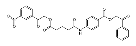 phenacyl 4-[[5-[2-(3-nitrophenyl)-2-oxoethoxy]-5-oxopentanoyl]amino]benzoate Structure