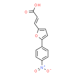 (E)-3-(5-(4-硝基苯基)呋喃-2-基)丙烯酸结构式