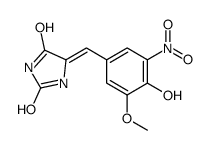 5-[(4-hydroxy-3-methoxy-5-nitrophenyl)methylidene]imidazolidine-2,4-dione Structure
