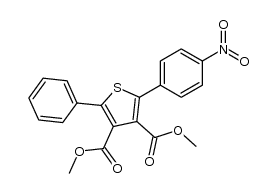 dimethyl 2-(4-nitrophenyl)-5-phenylthiophene-3,4-dicarboxylate结构式