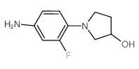1-(4-Amino-2-fluorophenyl)-3-pyrrolidinol结构式