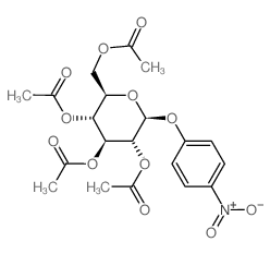 4'-nitrophenyl tetra-o-acetyl-beta-d-glucopyranoside Structure