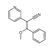 (E)-3-Methoxy-3-phenyl-2-pyridin-3-yl-acrylonitrile结构式