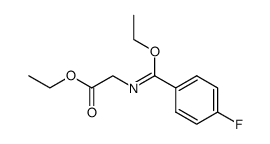 N-[ethoxy-(4-fluoro-phenyl)-methylene]-glycine ethyl ester Structure