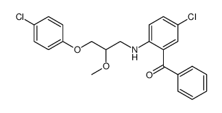 {5-Chloro-2-[3-(4-chloro-phenoxy)-2-methoxy-propylamino]-phenyl}-phenyl-methanone结构式