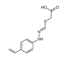 2-[[(4-ethenylphenyl)hydrazinylidene]methylsulfanyl]acetic acid Structure