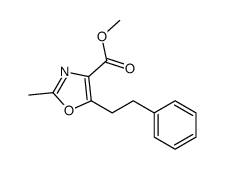 methyl 2-methyl-5-(2-phenylethyl)-1,3-oxazole-4-carboxylate结构式