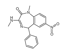 1-methyl-3-methylamino-7-nitro-5-phenyl-1,5-dihydro-benzo[e][1,4]diazepin-2-one Structure