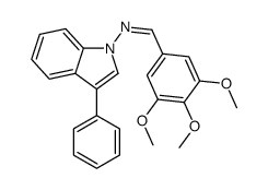 N-(3-phenylindol-1-yl)-1-(3,4,5-trimethoxyphenyl)methanimine Structure