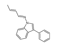 N-(3-phenylindol-1-yl)but-2-en-1-imine Structure