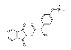 Amino-(4-trimethylsilanyloxy-phenyl)-acetic acid 1,3-dioxo-1,3-dihydro-isoindol-2-yl ester结构式