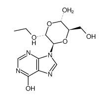 9-(3-ethoxy-5-hydroxy-6-hydroxymethyl-[1,4]dioxan-2-yl)-1,9-dihydro-purin-6-one Structure