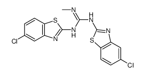 1,3-bis(5-chloro-1,3-benzothiazol-2-yl)-2-methylguanidine结构式