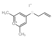 2,6-dimethyl-4-prop-2-enylsulfanyl-pyran iodide Structure