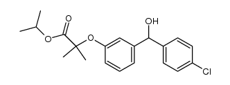 Isopropyl 2-methyl-2-[3-(α-hydroxy-4-chlorobenzyl)-phenoxy]-propionate结构式
