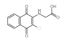 2-[(3-chloro-1,4-dioxo-naphthalen-2-yl)amino]acetic acid结构式