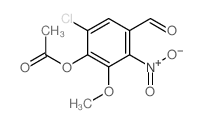 benzaldehyde, 4-(acetyloxy)-5-chloro-3-methoxy-2-nitro-结构式