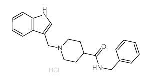 N-benzyl-1-(1H-indol-3-ylmethyl)piperidine-4-carboxamide structure