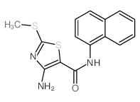 4-amino-2-methylsulfanyl-N-naphthalen-1-yl-1,3-thiazole-5-carboxamide Structure