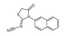 (3-naphthalen-2-yl-4-oxo-1,3-thiazolidin-2-ylidene)cyanamide Structure