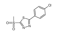 2-(4-chlorophenyl)-5-methylsulfonyl-1,3,4-thiadiazole Structure